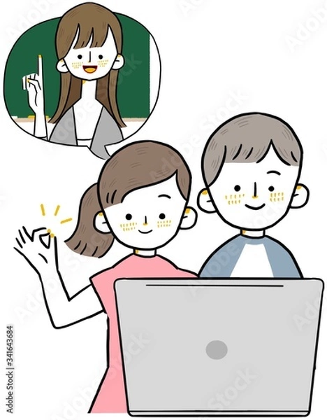 Fototapeta オンライン授業