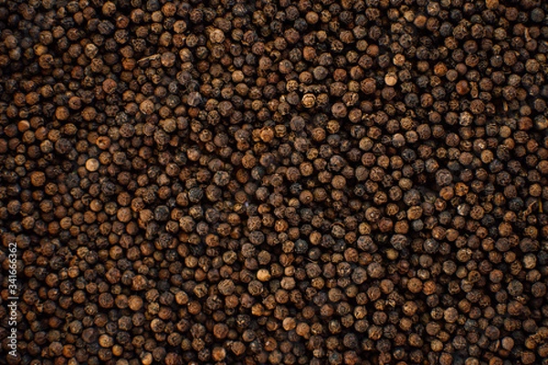 Fototapeta Close up of black pepper texture or background.