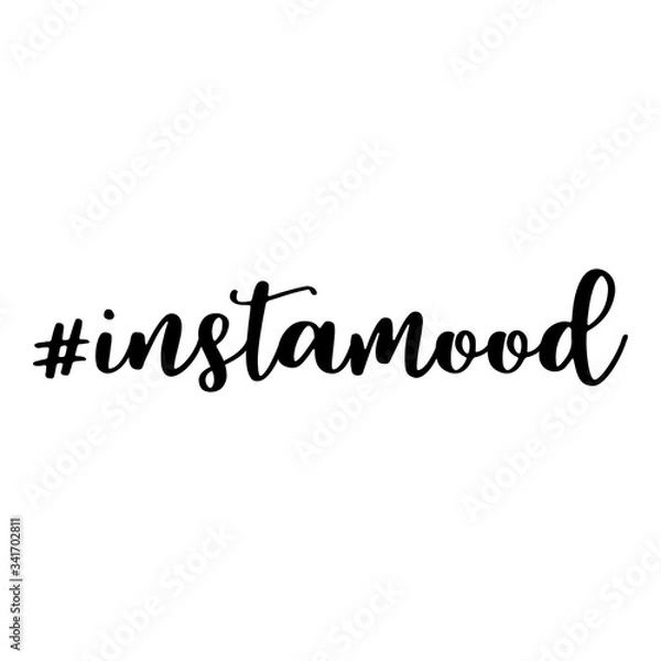 Fototapeta Hashtag, text or phrase. Lettering for greeting cards, prints or designs. Illustration.