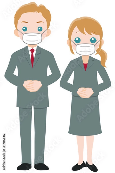 Fototapeta スーツ姿の男女