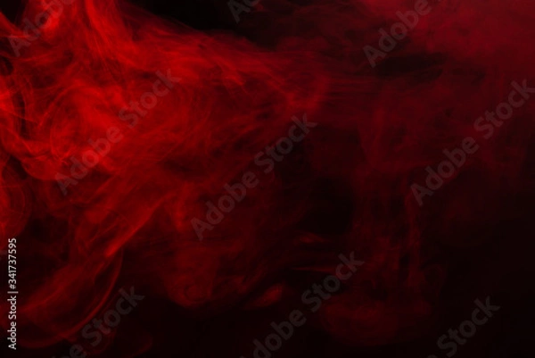 Obraz Red steam on a black background.