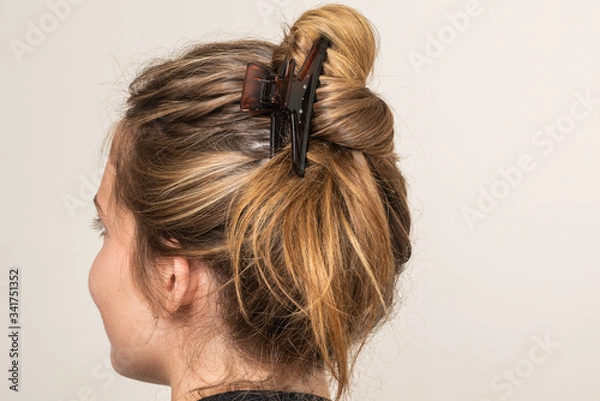 Fototapeta Model With Hair Clips