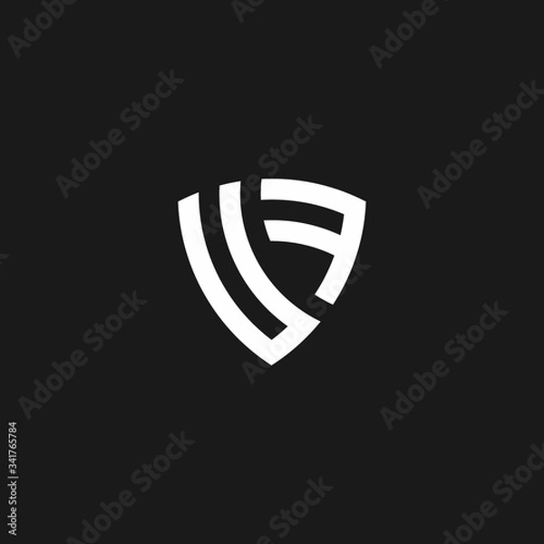 Obraz UF monogram logo with shield shape