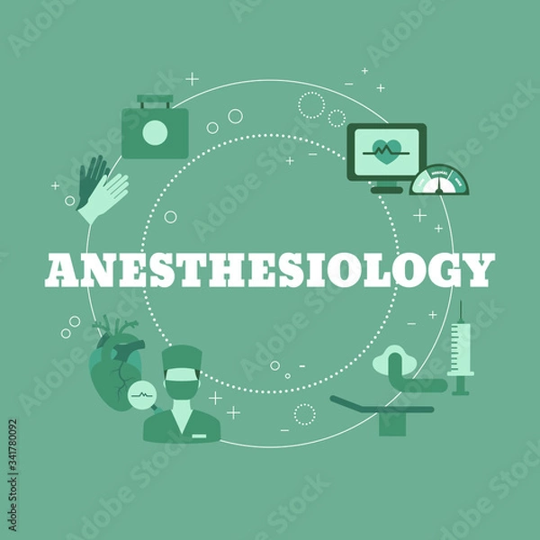 Fototapeta Vector Anesthesiology Concept