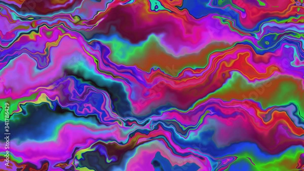 Fototapeta abstract psychedelic ink background 05