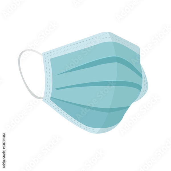 Obraz Surgical  protective face mask vector illustration