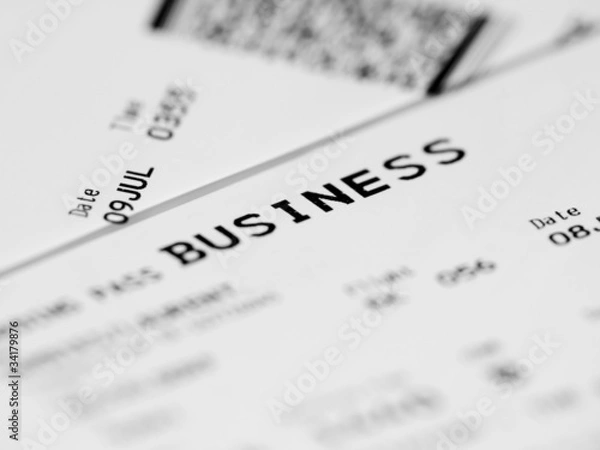 Obraz Business class ticket