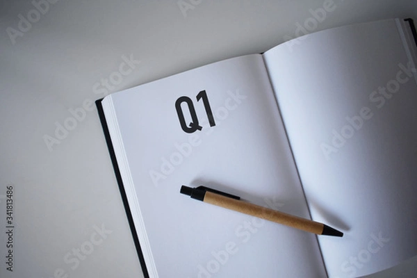 Obraz Pen and paper quarter one