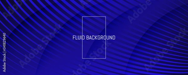 Obraz Black Futuristic Background. Flow Shape Banner. 
