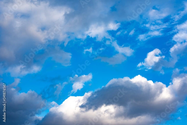 Obraz Blue sky with white clouds