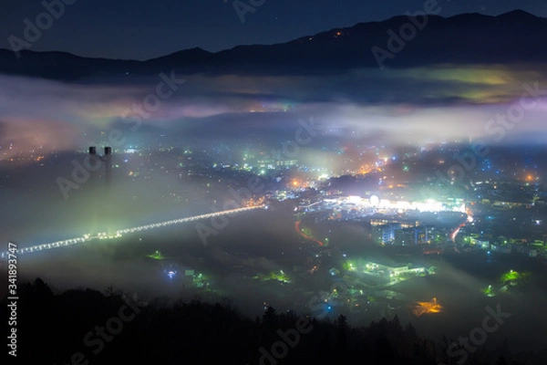 Fototapeta 七色の雲海夜景