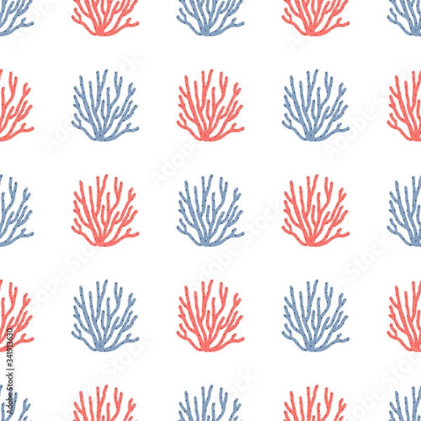 Obraz Seaweed. Colored Vector Patterns in Flat style