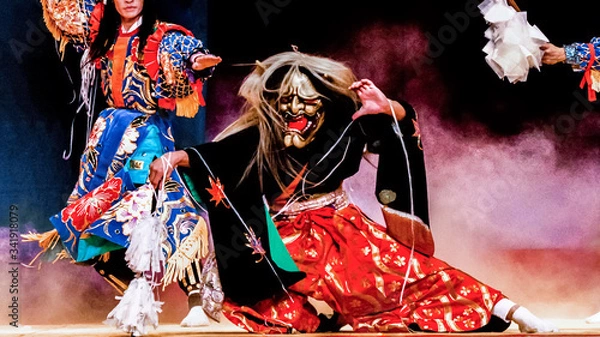 Obraz 日本、広島、広島神楽、芸北神楽、神楽「吾妻山」、伝統芸能の魅力