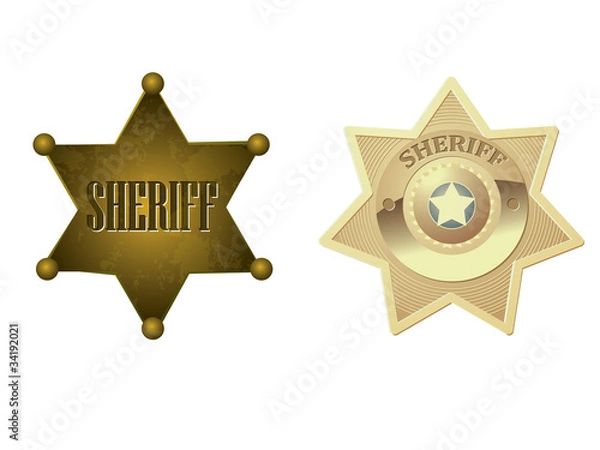 Obraz Golden sheriff badge
