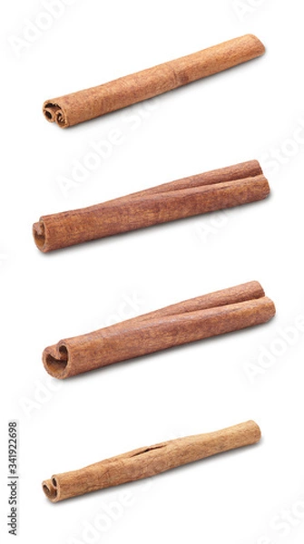 Obraz cinnamon sticks isolated on white background