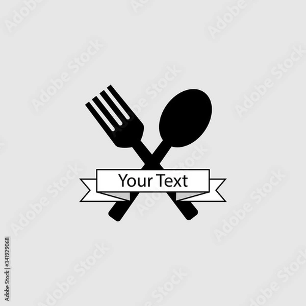 Obraz Ikona widelec i łyżka