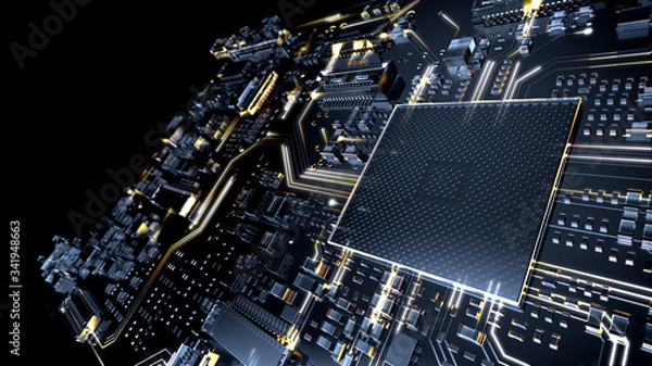 Fototapeta Circuit Board Visual Effects A  Angle 05 Line of Light