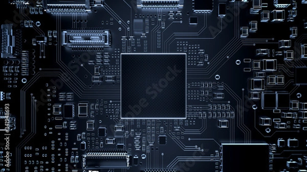 Obraz Circuit Board Visual Effects A  Angle 01