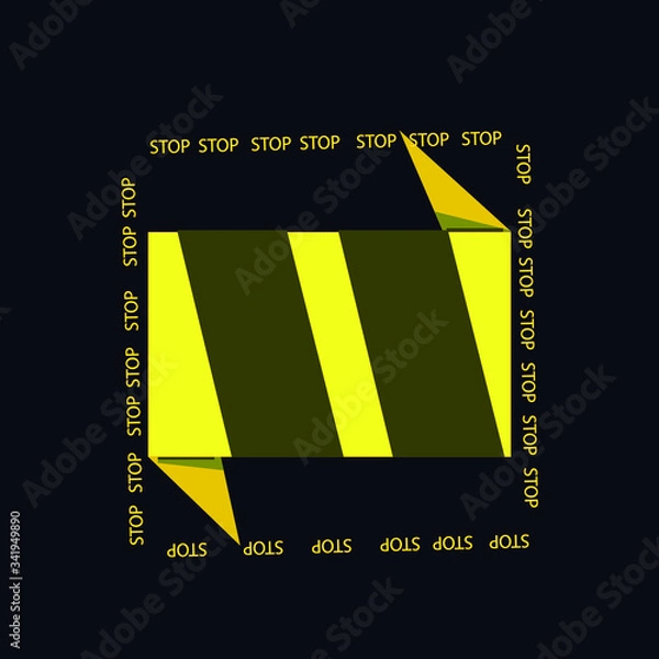 Obraz fencing tape. fenced area. can not be passed. stop