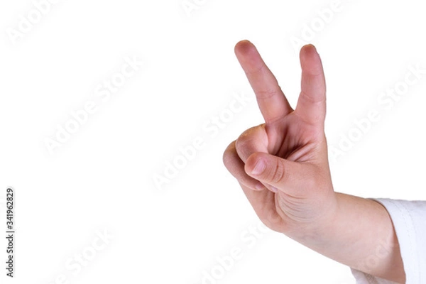 Fototapeta child hand showing ok sign
