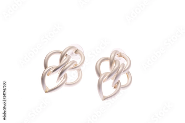 Obraz Moscow, Russia - 12/19/2019:
Bijuteria: throws, bracelets, earrings, necklaces, pendants, metal and plastic clips with inserts of multicolored stones