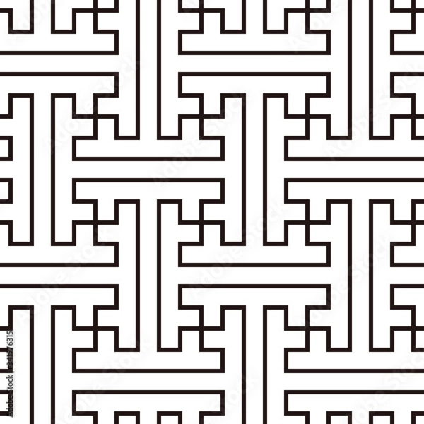 Fototapeta 日本の伝統模様パターン