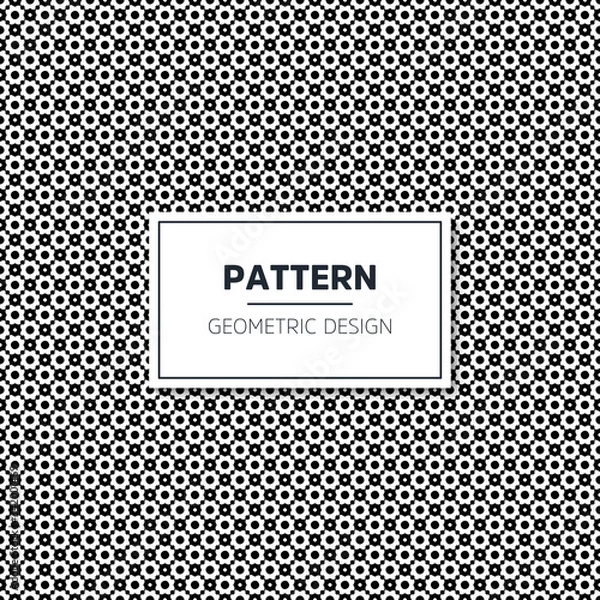 Obraz Seamless geometric black and white pattern