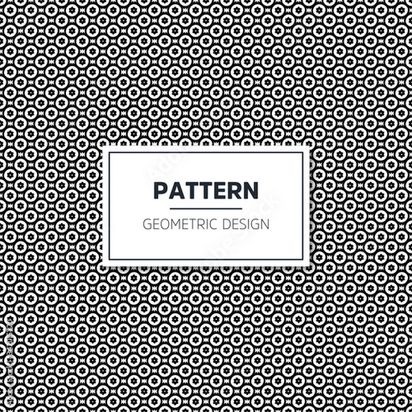 Fototapeta Seamless geometric black and white pattern