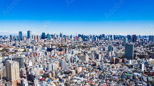 Fototapeta 青空と東京シティビュー