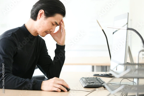 Fototapeta businessman working on computer