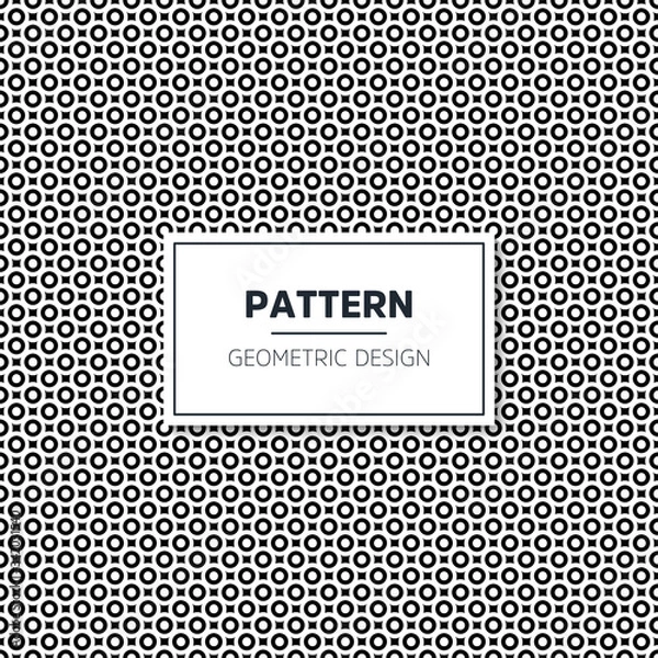Obraz Seamless geometric black and white pattern