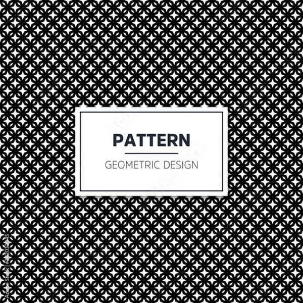 Obraz Seamless geometric black and white pattern