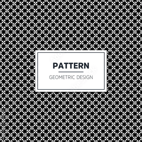 Fototapeta Seamless geometric black and white pattern