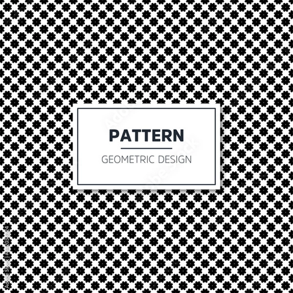 Obraz Seamless geometric black and white pattern