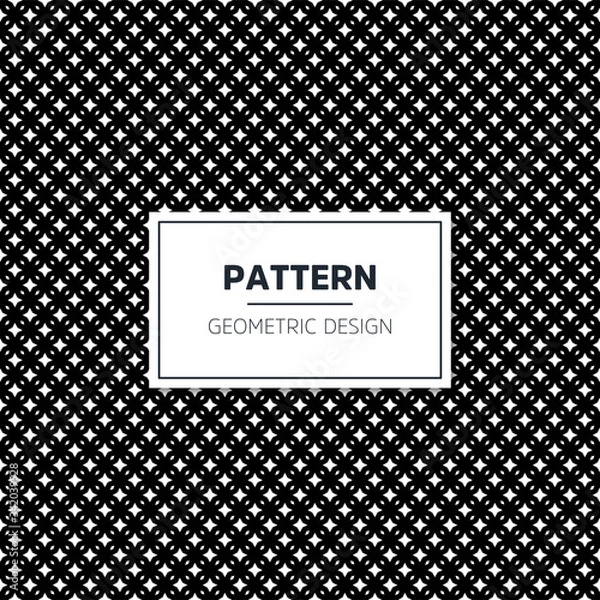Fototapeta Seamless geometric black and white pattern