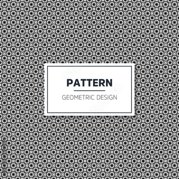 Fototapeta Seamless geometric black and white pattern