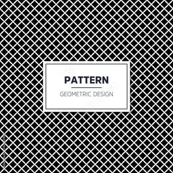 Fototapeta Seamless geometric black and white pattern