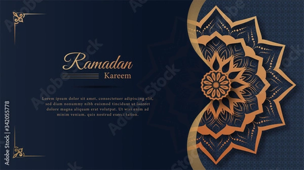 Obraz Ramadan Eid Mubarak mandala background