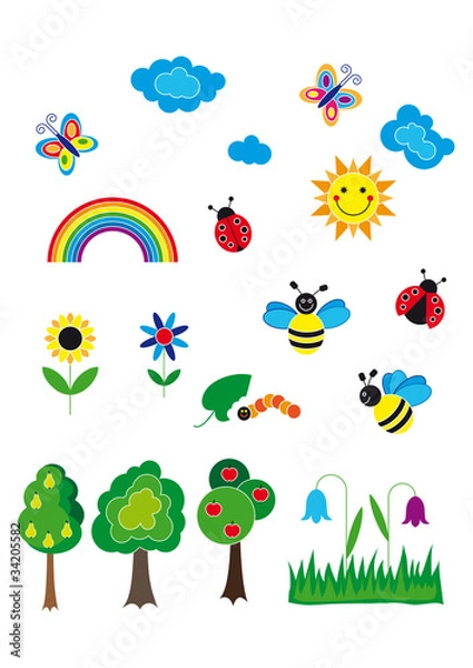 Obraz Kinder Illustration set