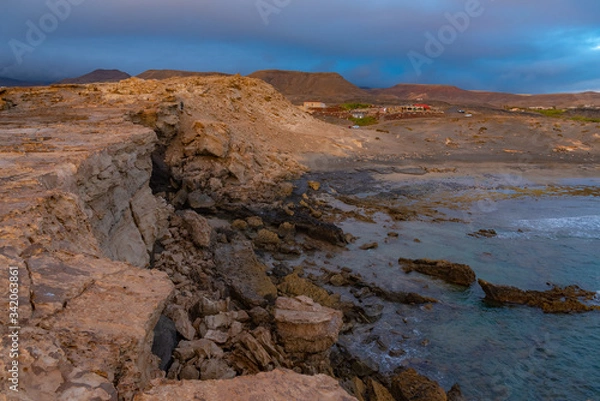 Obraz ocean sunset on the cliff
