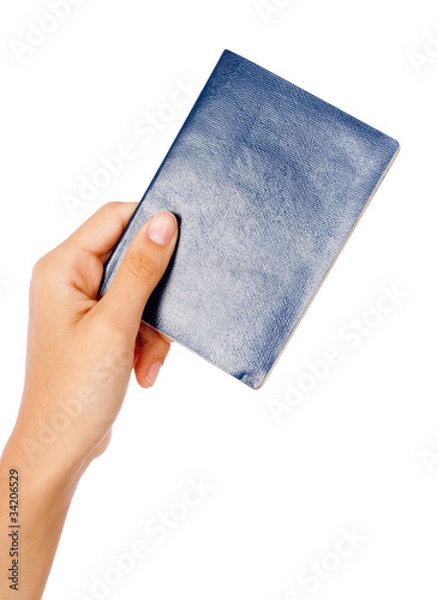 Obraz Hand holding passport