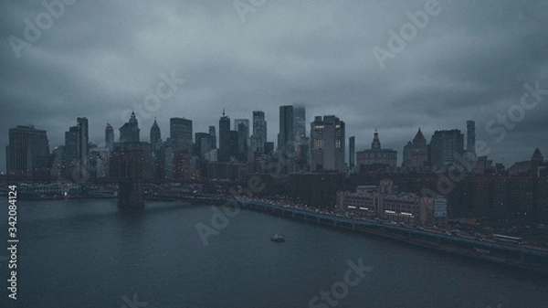 Obraz brooklyn bridge and manhattan skyline