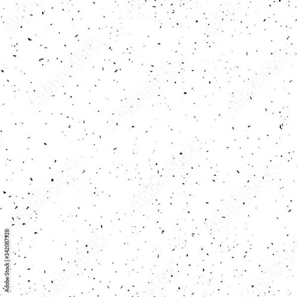 Obraz Scattered tea leaves on white background. Grunge surface vector texture seamless pattern.