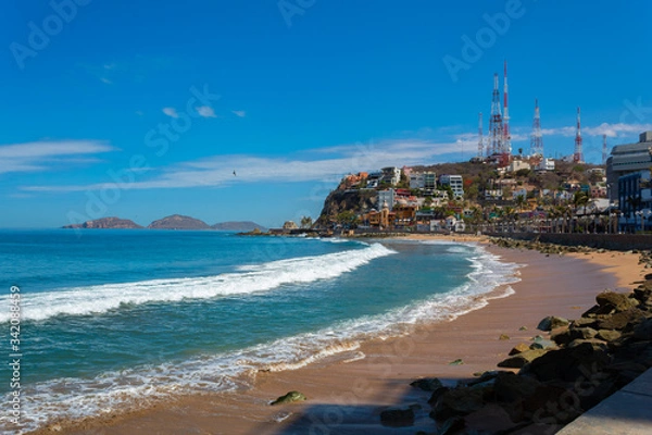 Obraz Malecon Avenue in the coastal city of Mazatlan in the state of Sinaloa