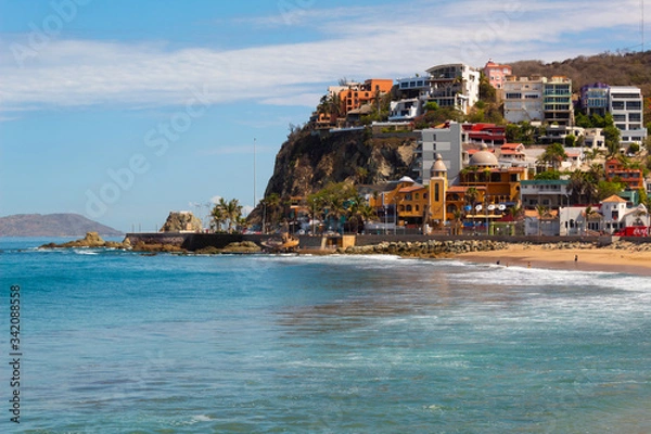 Obraz Malecon Avenue in the coastal city of Mazatlan in the state of Sinaloa