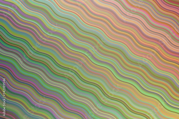 Fototapeta Green and red waves vector background.