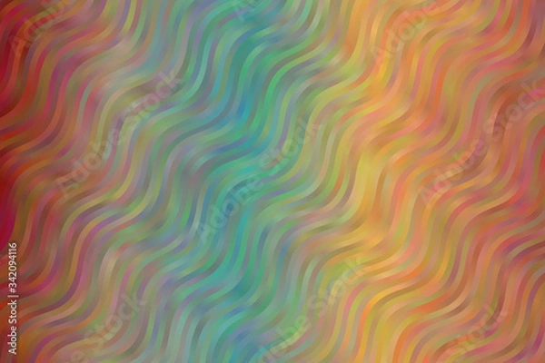 Fototapeta Red, blue and yellow waves vector background.