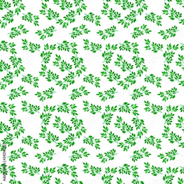 Obraz seamless green branches pattern
