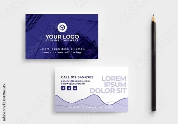 Obraz Mobile App Developer Business Card Layout