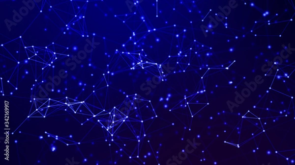 Fototapeta Blue Plexus Background 02